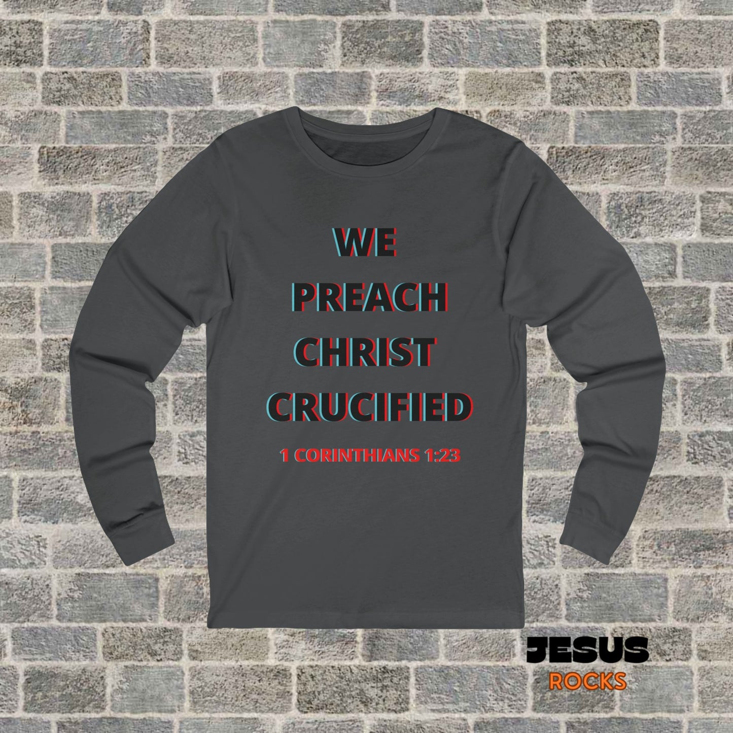 We Preach Black Writing Long Sleeve Tee