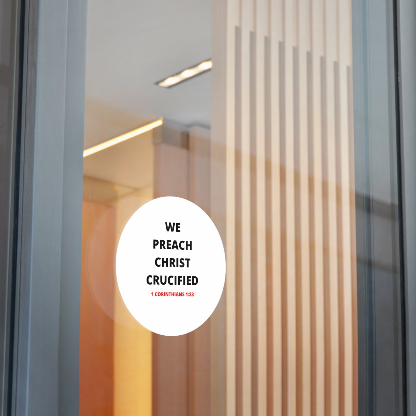 We Preach Christ Crucified Round Vinyl Stickers