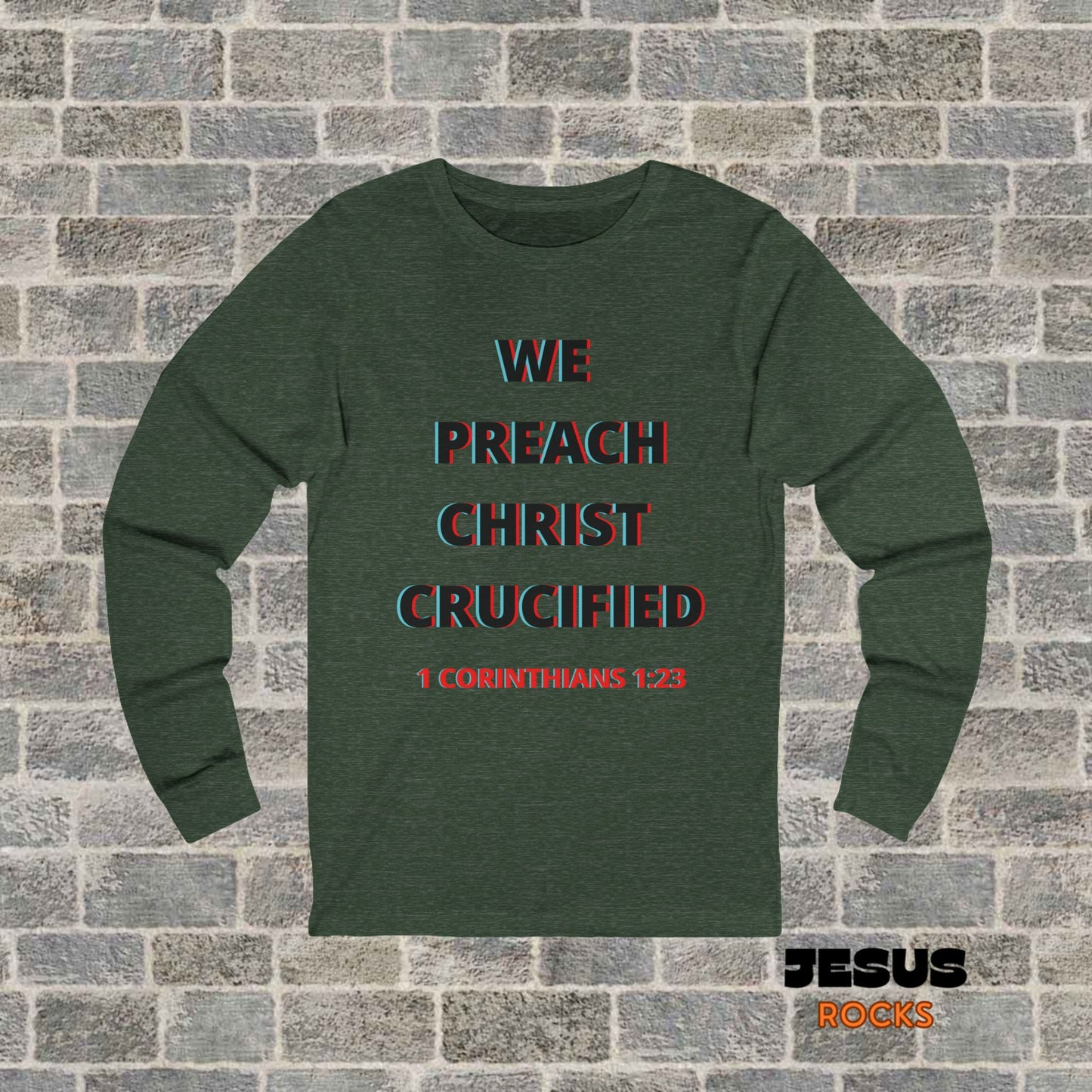 We Preach Black Writing Long Sleeve Tee