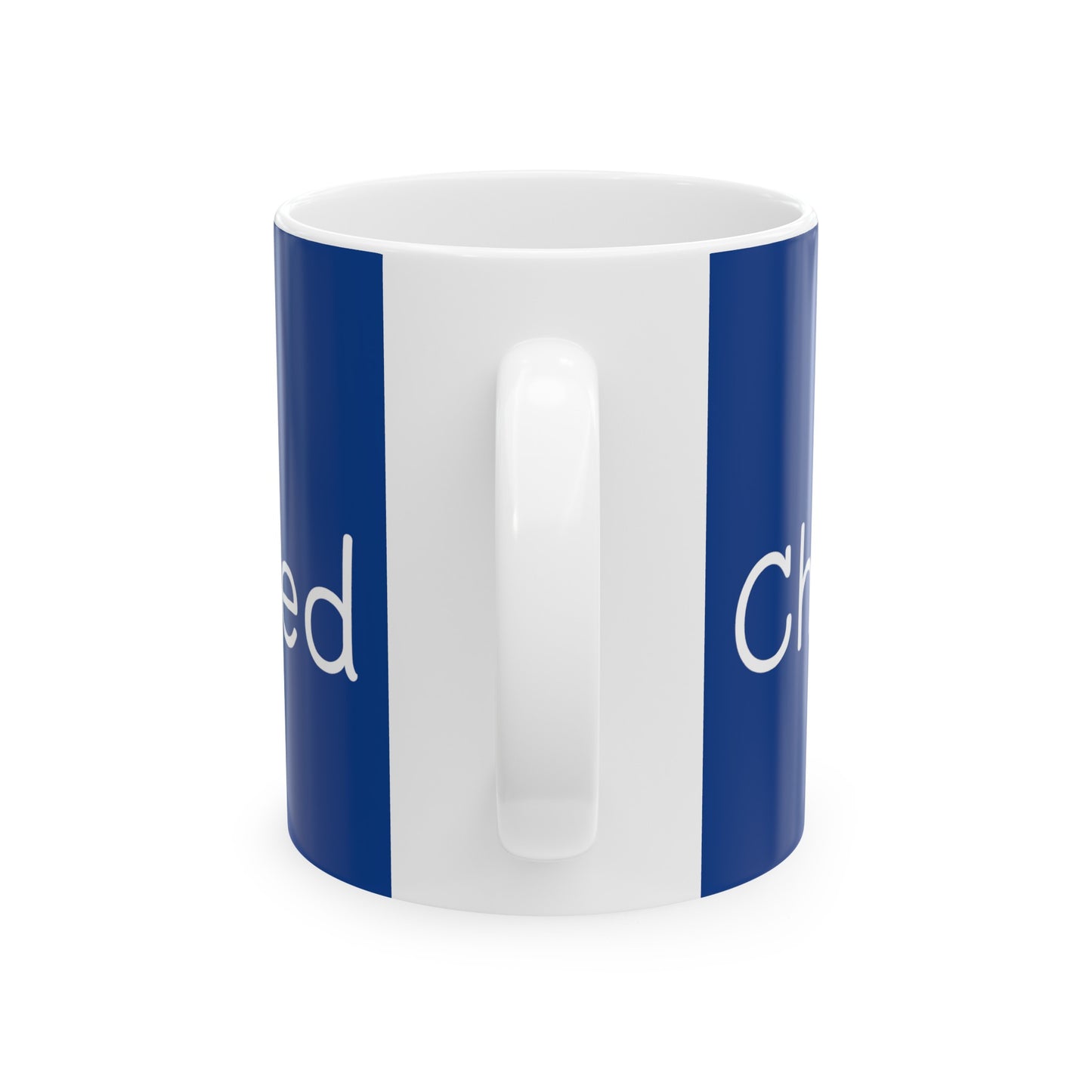 We Preach Christ Crucified Blue Ceramic Mug 11oz