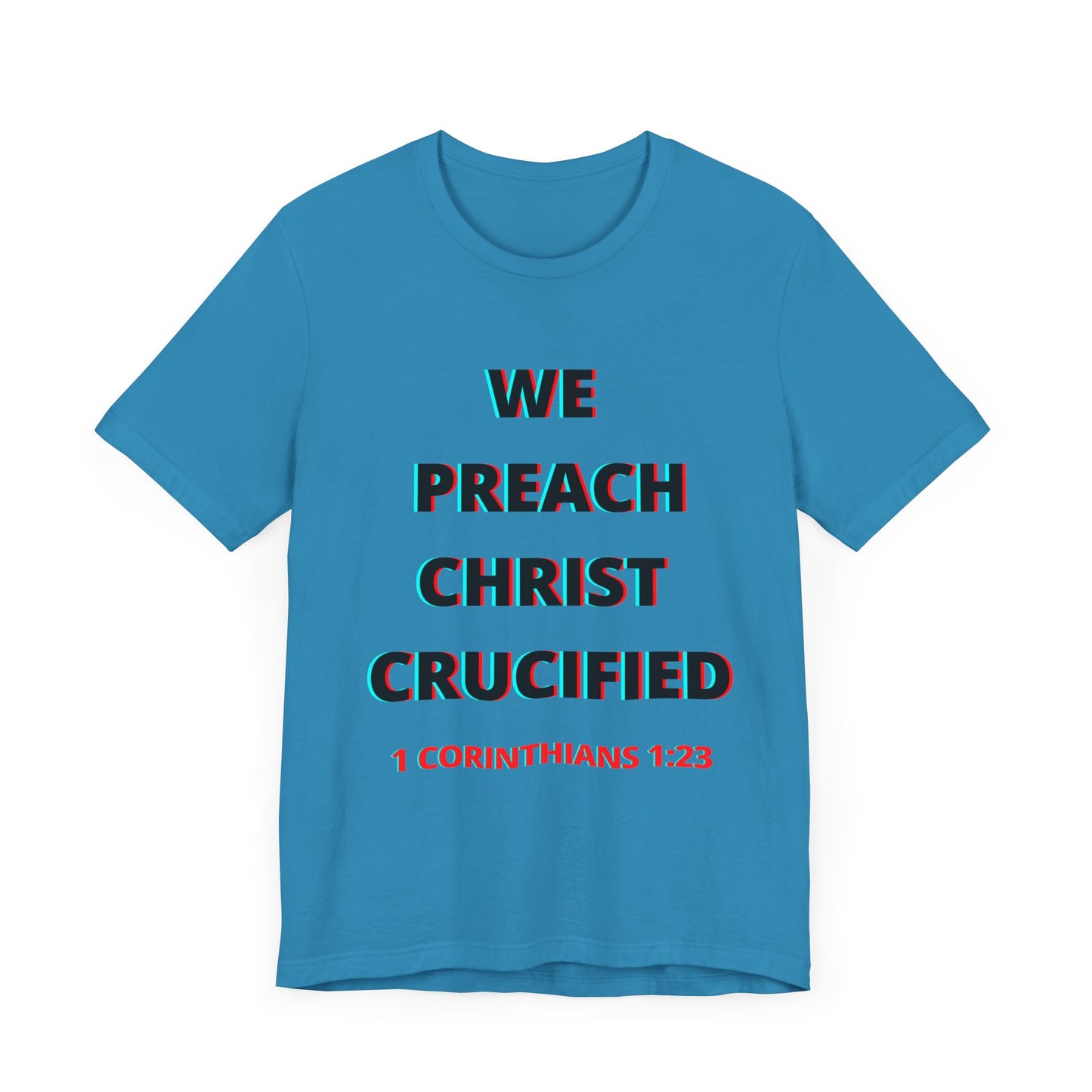 We Preach Light Colored Tee w/Black writing