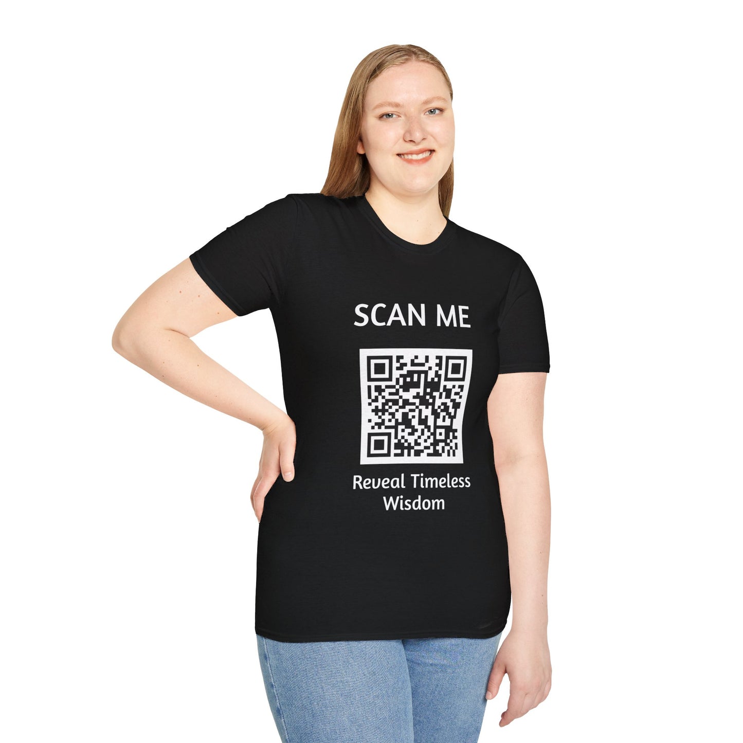 Scan me QR Code Reveal Timeless Wisdom Softstyle T-Shirt