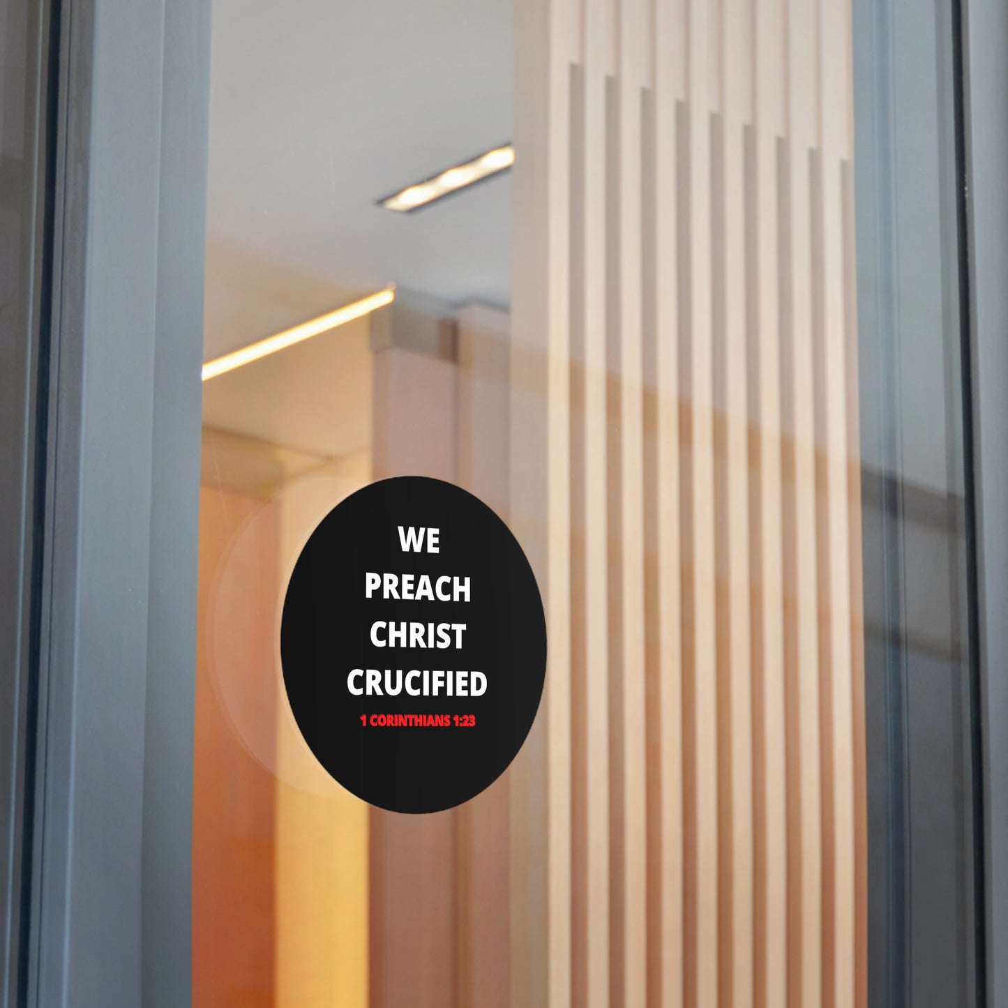 We Preach Christ Crucified Round Vinyl Stickers