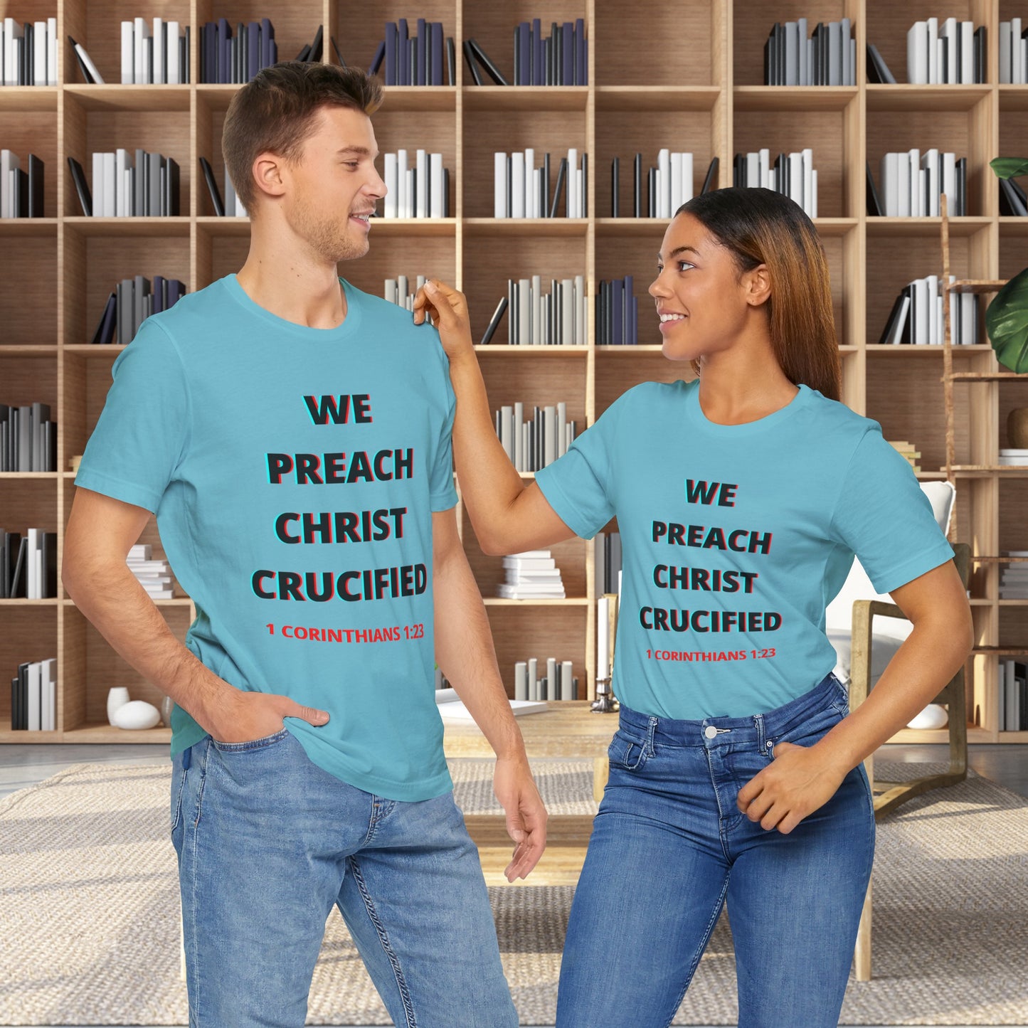 We Preach Light Colored Tee w/Black writing