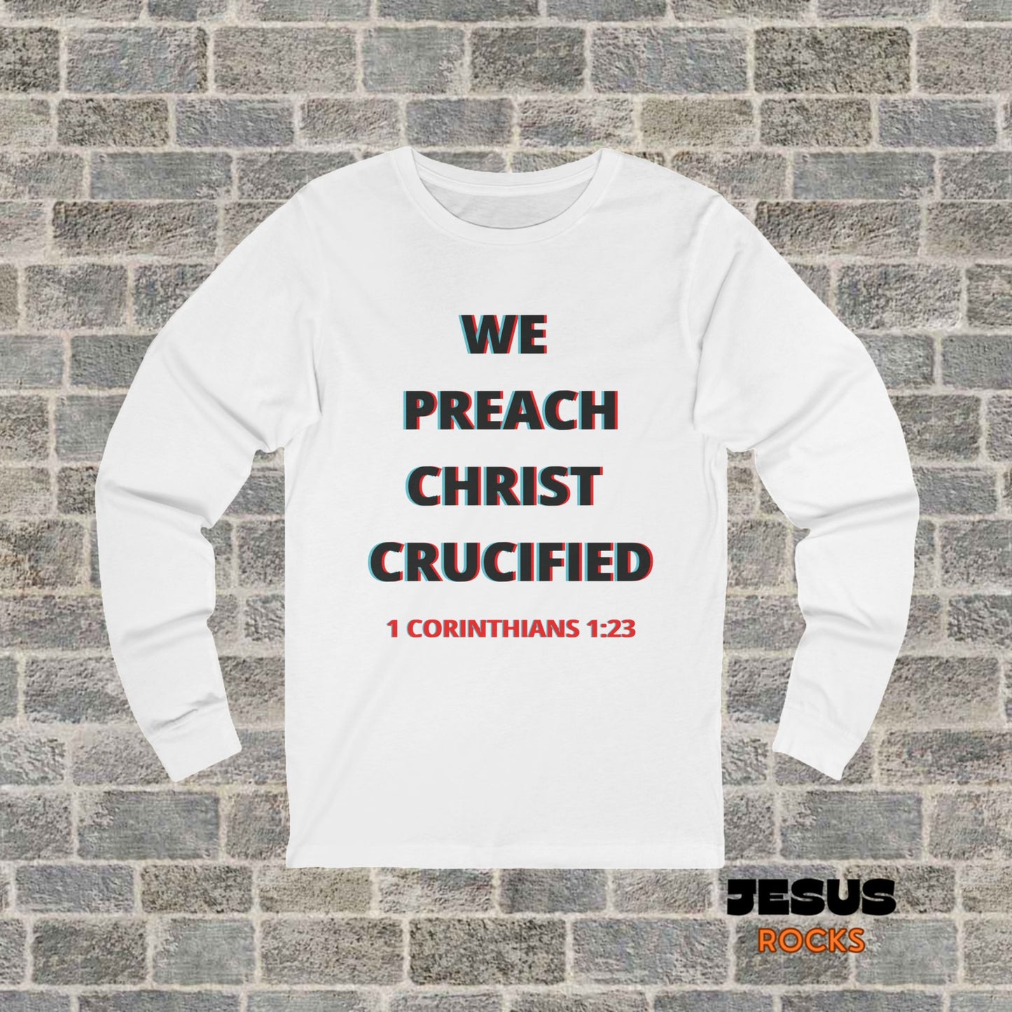 We Preach Black Writing Long Sleeve Tee