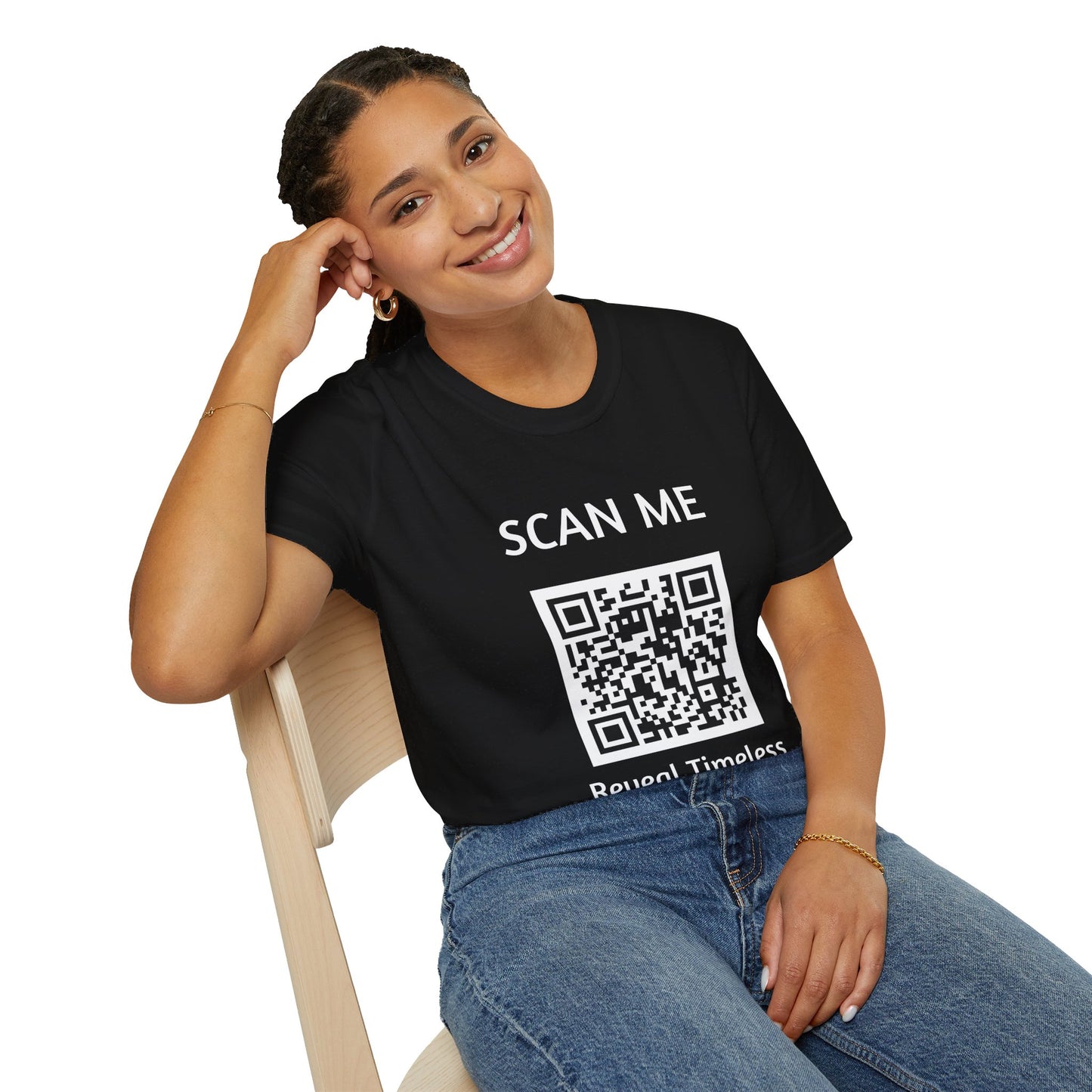 Scan me QR Code Reveal Timeless Wisdom Softstyle T-Shirt