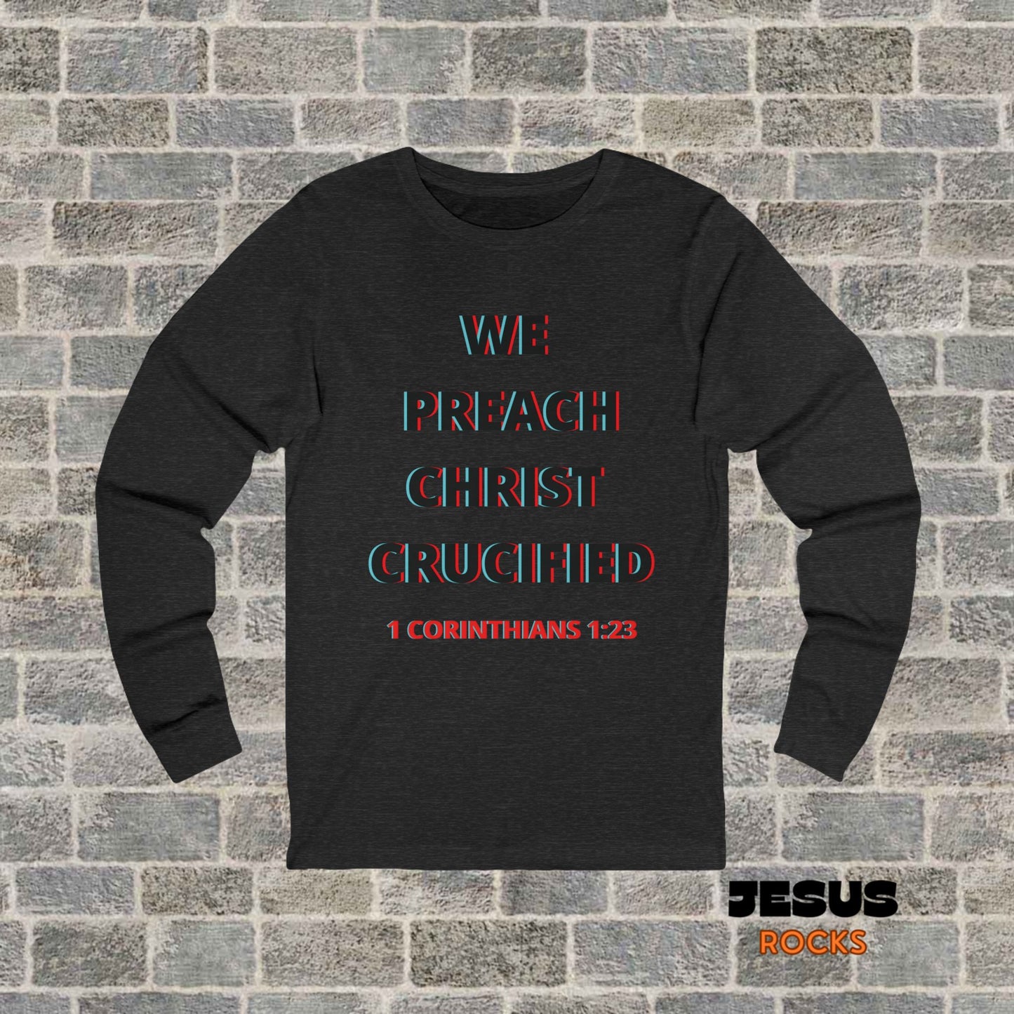 We Preach Black Writing Long Sleeve Tee