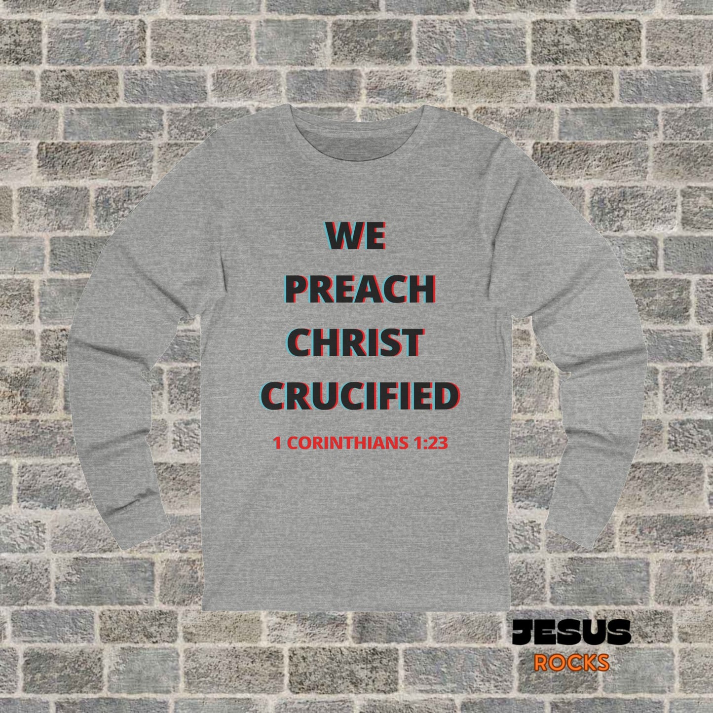 We Preach Black Writing Long Sleeve Tee