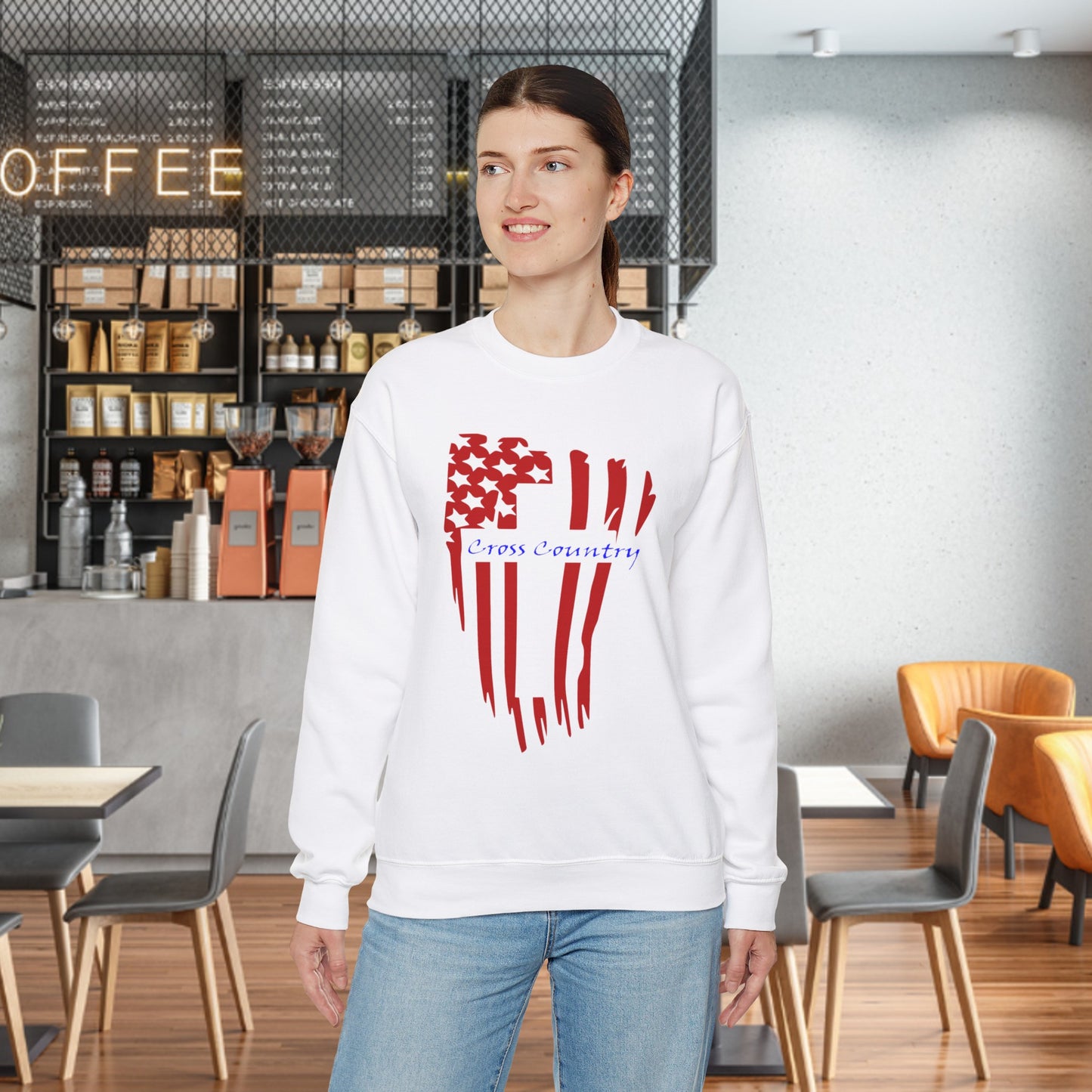 Cross country Unisex Heavy Blend™ Crewneck Sweatshirt