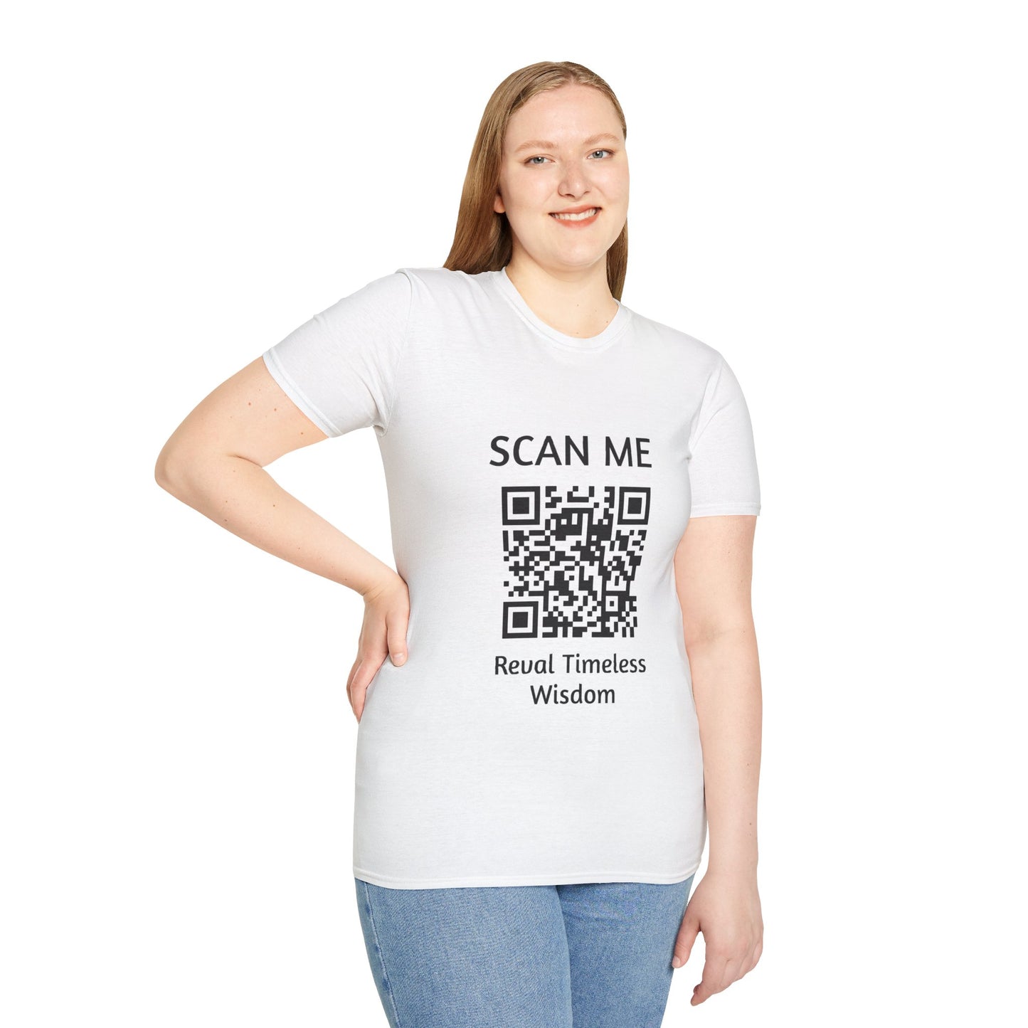 Scan me QR Code Reveal Timeless Wisdom Softstyle T-Shirt