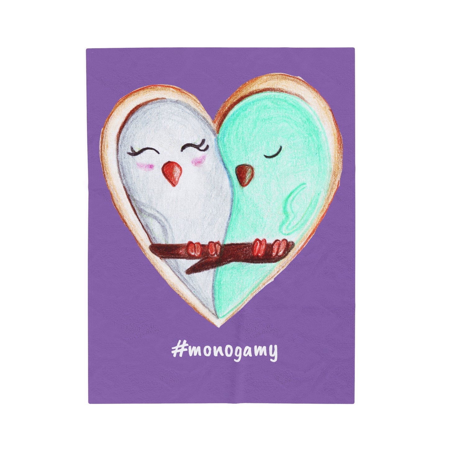 # Monogamy Velveteen Plush Blanket
