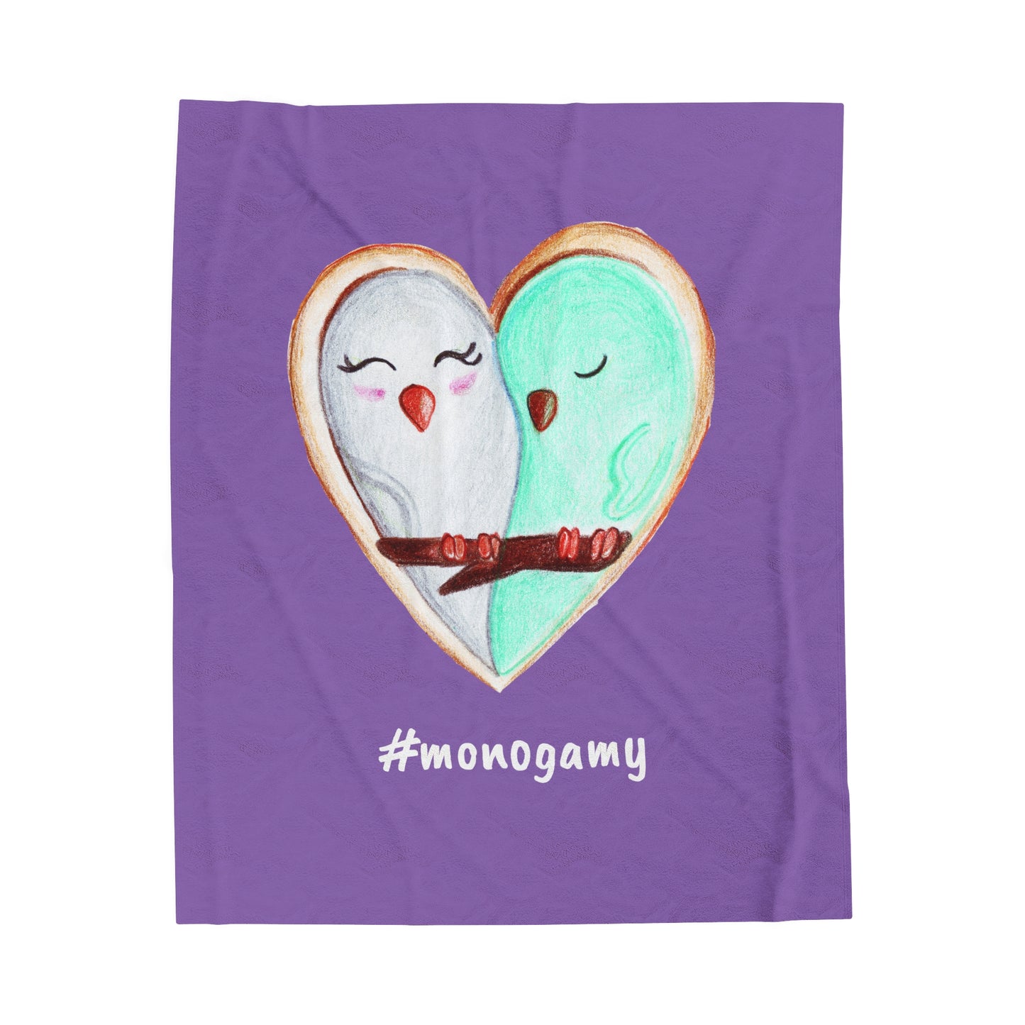 # Monogamy Velveteen Plush Blanket