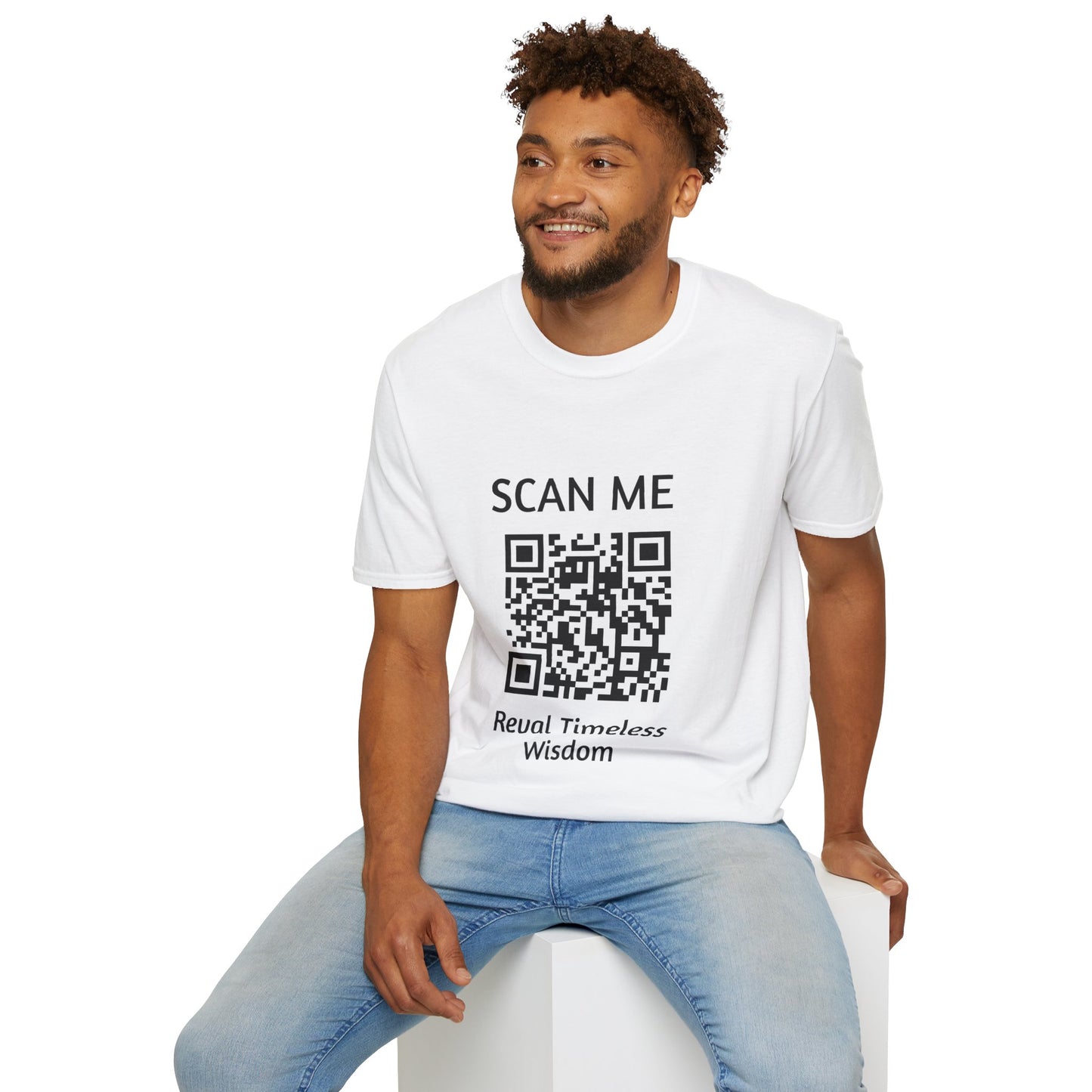 Scan me QR Code Reveal Timeless Wisdom Softstyle T-Shirt