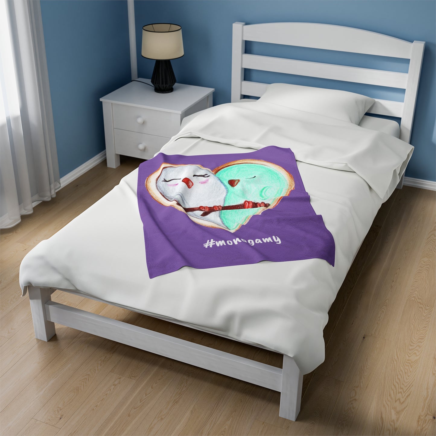 # Monogamy Velveteen Plush Blanket