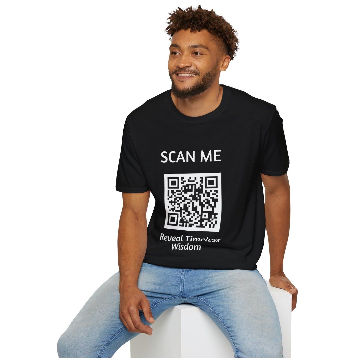 Scan me QR Code Reveal Timeless Wisdom Softstyle T-Shirt