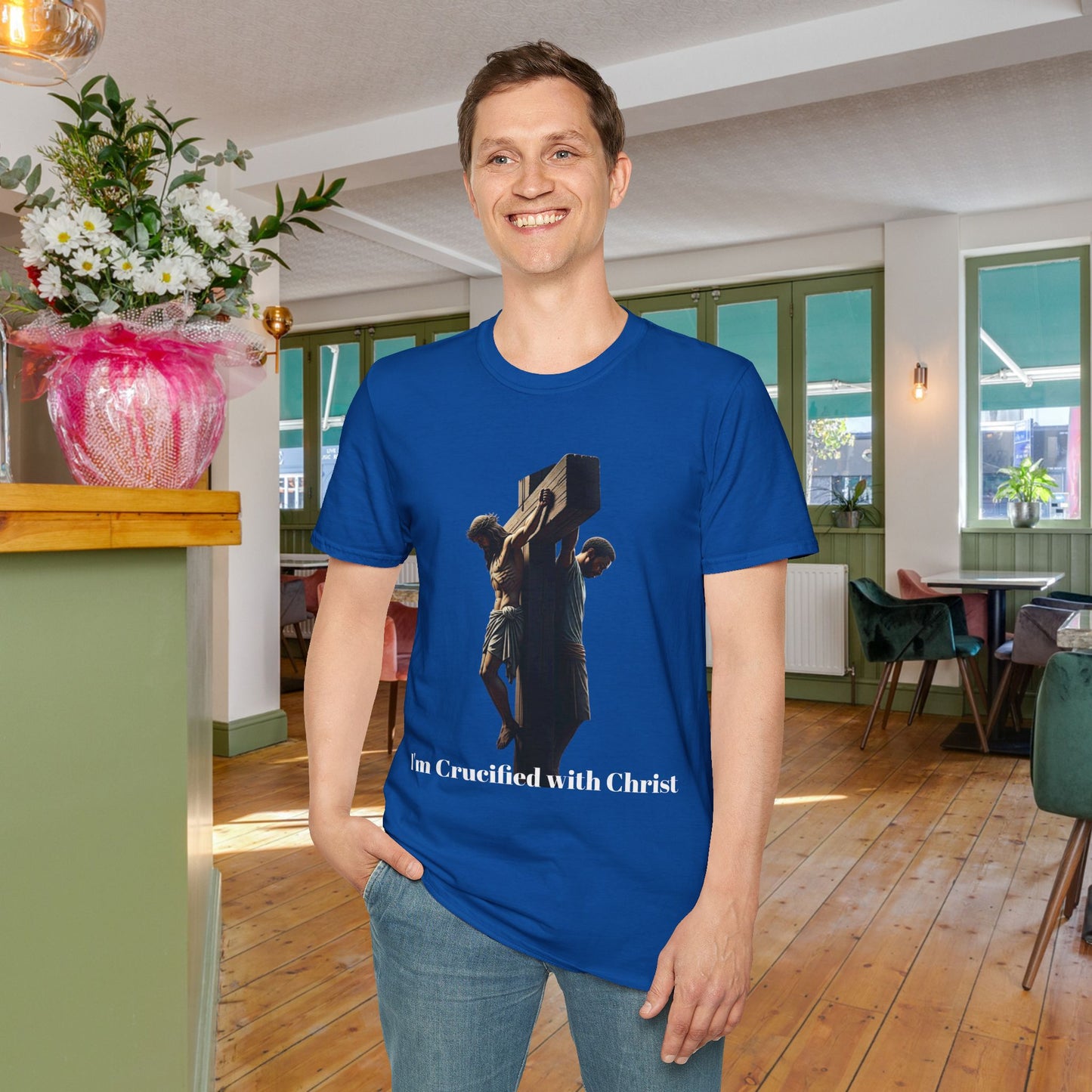 Faith-Inspired Unisex T-Shirt Cross Centered Comfortable Tee