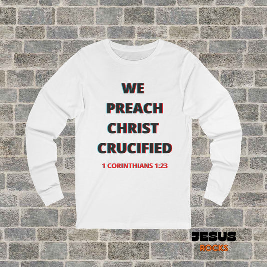 We Preach Black Writing Long Sleeve Tee