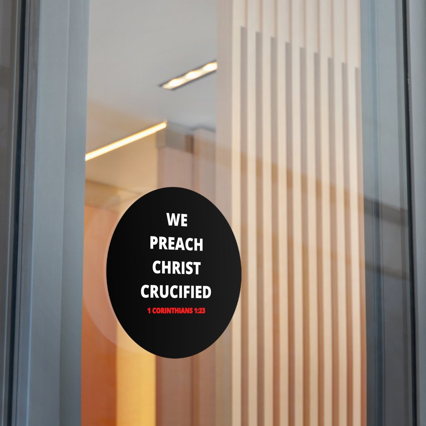 We Preach Christ Crucified Round Vinyl Stickers