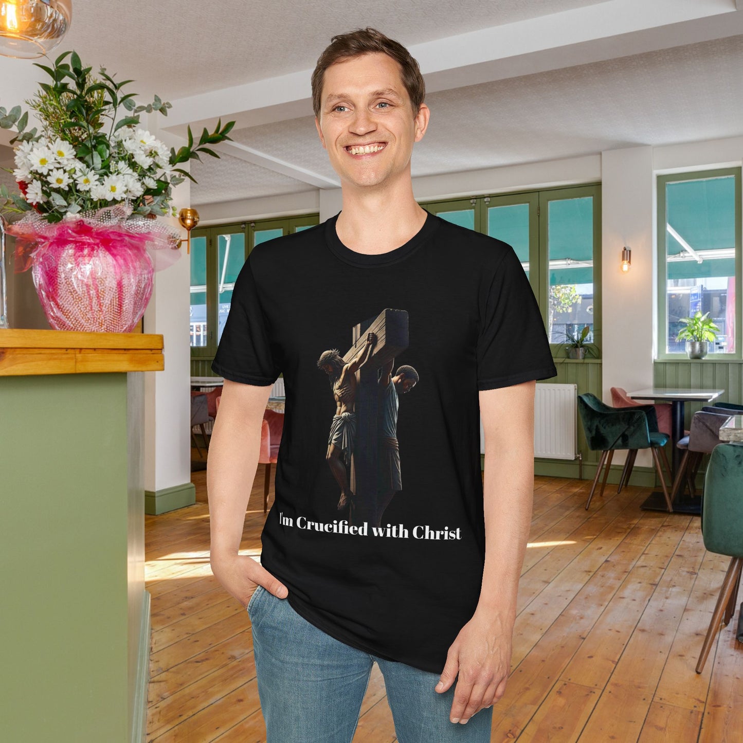 Faith-Inspired Unisex T-Shirt Cross Centered Comfortable Tee