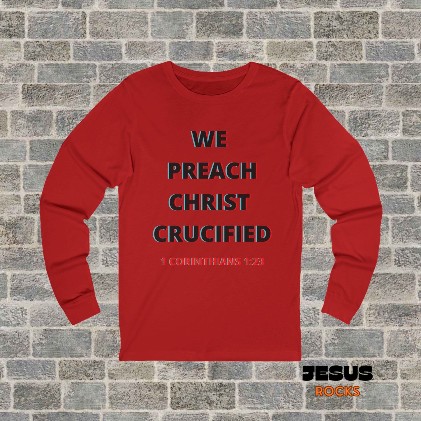 We Preach Black Writing Long Sleeve Tee